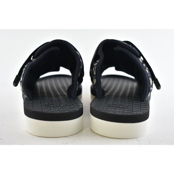 Dior Mens Alpha Sandal Beige Black Blue Oblique Jacquard Logo Slide Slip On 42 9 - Picture 11 of 11